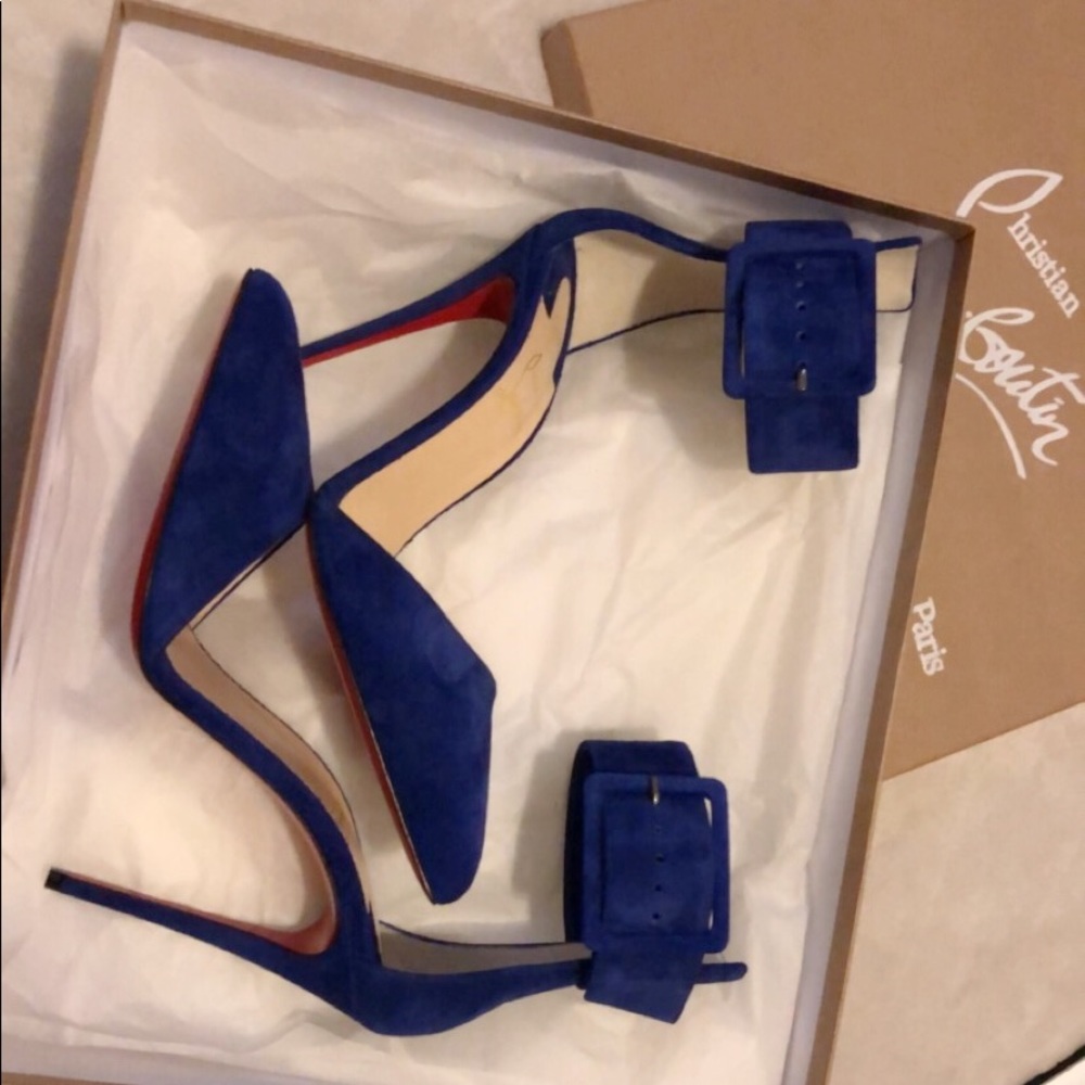 Beautiful Christian Louboutin blue heels